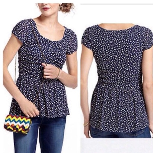 Anthropologie Tops - 9 HI 5 Anthropologie Polka Dot Top
